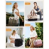 image:imageLOVEVOOK Travel Carry On Bag for Women Lightweight Weekender Bags with Shoe Compartment Wet Pocket Hospital Overnight Bags for Women Labor Delivery Personal Item Duffle Bag for Gym SportWhite  Brown