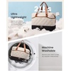 image:imageLOVEVOOK Travel Carry On Bag for Women Lightweight Weekender Bags with Shoe Compartment Wet Pocket Hospital Overnight Bags for Women Labor Delivery Personal Item Duffle Bag for Gym SportWhite  Brown