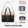 image:imageLOVEVOOK Travel Duffle Bag for Women Large3 Pcs Khakicoffeblack