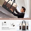 image:imageLOVEVOOK Travel Duffle Bag for Women Large3 Pcs Khakicoffeblack