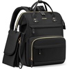 image:imageLOVEVOOK Diaper Bag Backpack Baby Bag with Changing Station Large Diaper Backpack for Mom Dads Waterproof Mommy Bag for Boy and Girl Travel Essential Baby Shower BlackBeigeBlack