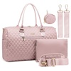 image:imageLOVEVOOK Diaper Bag Tote with Pacifier Case and Changing Pad Large Capacity Mommy Bag for Hospital and Weekender Travel Functional Baby Bag Newborn Baby Essential PinkPink