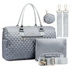 image:imageLOVEVOOK Diaper Bag Tote with Pacifier Case and Changing Pad Large Capacity Mommy Bag for Hospital and Weekender Travel Functional Baby Bag Newborn Baby Essential PinkGrey