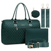 image:imageLOVEVOOK Diaper Bag Tote with Pacifier Case and Changing Pad Large Capacity Mommy Bag for Hospital and Weekender Travel Functional Baby Bag Newborn Baby Essential PinkDark Green