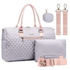 image:imageLOVEVOOK Diaper Bag Tote with Pacifier Case and Changing Pad Large Capacity Mommy Bag for Hospital and Weekender Travel Functional Baby Bag Newborn Baby Essential PinkGraypink Strap
