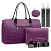 image:imageLOVEVOOK Diaper Bag Tote with Pacifier Case and Changing Pad Large Capacity Mommy Bag for Hospital and Weekender Travel Functional Baby Bag Newborn Baby Essential PinkPurple