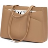 image:imageLOVEVOOK Laptop Tote Bag for Women 156 Inch Waterproof Leather Computer Bags Business Office Work Briefcase Black  Fits 156 Inch Laptop Waterproof Front Pocket Shoulder Strap Large Purse for Business Office Work BlackApricot 156 Inch