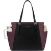 image:imageLOVEVOOK Laptop Tote Bag for WomenLeather Work Computer Briefcase Bag  Large Cup Holder156 Inch Work ToteProfessional BriefcaseTeacher Commuter Shoulder BagOfficeTravelGiftPurpleblack