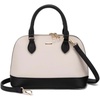 image:imageLOVEVOOK Purse for Women Crossbody Dome Satchel Handbag with Double ZipBlackBeige