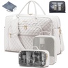 image:imageLOVEVOOK Travel Duffle Bag  Womens Weekender Carry On Overnight Laptop amp Gym Bag With ToiletryShoe Pocket Hospital Labor BagZ4pcsBeige