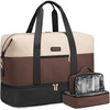 image:imageLOVEVOOK Travel Duffle Bag for Women Large3 Pcs Khakicoffeblack
