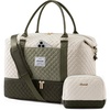 image:imageLOVEVOOK Travel Duffle BagWeekender Bags for Women with Shoe CompartmentCarry on Overnight Bag with Toiletry BagGym Duffel Bag with Wet Pocket Hospital Bags for Labor and DeliveryWhiteolive greena