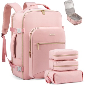 image:imageLOVEVOOK 40L Travel Backpack Flight Approved Carry on Backpack3 Packing CubesWaterproof Personal Item Travel BagTSA Carry on Luggage Suitcase Travel EssentialsGifts for Women amp Menfits 17 LaptopPinkpink