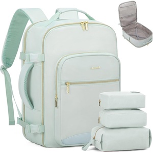 image:imageLOVEVOOK 40L Travel Backpack Flight Approved Carry on Backpack3 Packing CubesWaterproof Personal Item Travel BagTSA Carry on Luggage Suitcase Travel EssentialsGifts for Women amp Menfits 17 LaptopTurquoiseturquoise