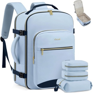image:imageLOVEVOOK 40L Travel Backpack Flight Approved Carry on Backpack3 Packing CubesWaterproof Personal Item Travel BagTSA Carry on Luggage Suitcase Travel EssentialsGifts for Women amp Menfits 17 LaptopSky Blue  Retro Indigo