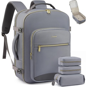 image:imageLOVEVOOK 40L Travel Backpack Flight Approved Carry on Backpack3 Packing CubesWaterproof Personal Item Travel BagTSA Carry on Luggage Suitcase Travel EssentialsGifts for Women amp Menfits 17 LaptopGrey  Midnight Grey