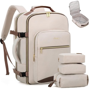 image:imageLOVEVOOK 40L Travel Backpack Flight Approved Carry on Backpack3 Packing CubesWaterproof Personal Item Travel BagTSA Carry on Luggage Suitcase Travel EssentialsGifts for Women amp Menfits 17 LaptopPrimarycoffee
