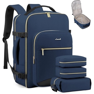 image:imageLOVEVOOK 40L Travel Backpack Flight Approved Carry on Backpack3 Packing CubesWaterproof Personal Item Travel BagTSA Carry on Luggage Suitcase Travel EssentialsGifts for Women amp Menfits 17 LaptopBlue Greenblack