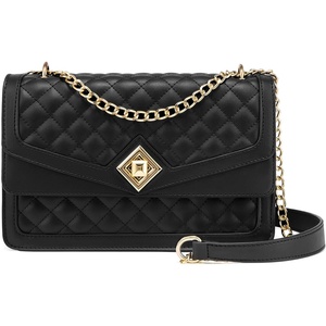 image:imageLOVEVOOK Crossbody Bags for Women Leather Quilted Shoulder Bag with Chain Strap Trendy Clutch Satchel Ladies Evening Bag