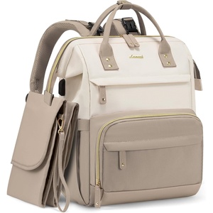 image:imageLOVEVOOK Diaper Bag Backpack Baby Bag with Changing Station Large Diaper Backpack for Mom Dads Waterproof Mommy Bag for Boy and Girl Travel Essential Baby Shower BlackBeigeKhakibeige