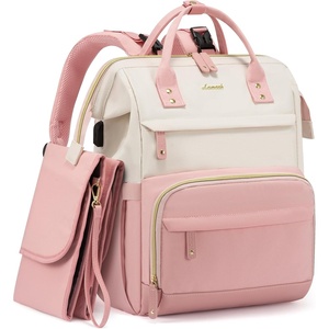 image:imageLOVEVOOK Diaper Bag Backpack Baby Bag with Changing Station Large Diaper Backpack for Mom Dads Waterproof Mommy Bag for Boy and Girl Travel Essential Baby Shower BlackBeigePinkbeige