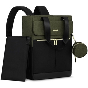 image:imageLOVEVOOK Diaper Bag BackpackTote Bag with Insulated Pockets Changing Pad  Diaper Tote BagChanging PadLarge BagPacifier CaseAntiTheft156 Inch Laptop Backpack for WomenDark Green and Black