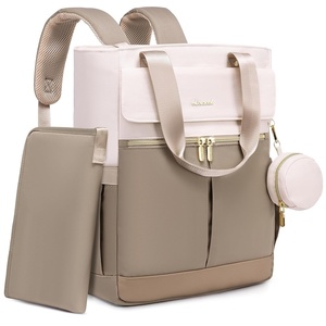 image:imageLOVEVOOK Diaper Bag BackpackTote Bag with Insulated Pockets Changing Pad  Diaper Tote BagChanging PadLarge BagPacifier CaseAntiTheft156 Inch Laptop Backpack for WomenCoffeebeige