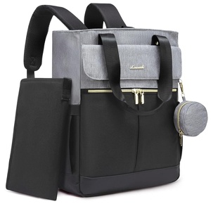 image:imageLOVEVOOK Diaper Bag BackpackTote Bag with Insulated Pockets Changing Pad  Diaper Tote BagChanging PadLarge BagPacifier CaseAntiTheft156 Inch Laptop Backpack for WomenBlackgray