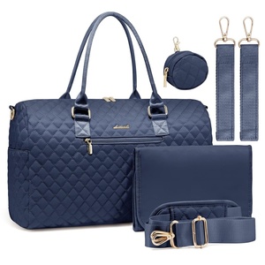 image:imageLOVEVOOK Diaper Bag Tote with Pacifier Case and Changing Pad Large Capacity Mommy Bag for Hospital and Weekender Travel Functional Baby Bag Newborn Baby Essential PinkBlue