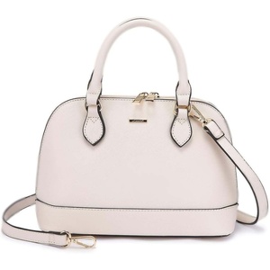image:imageLOVEVOOK Purse for Women Crossbody Dome Satchel Handbag with Double ZipBeige