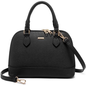image:imageLOVEVOOK Purse for Women Crossbody Dome Satchel Handbag with Double ZipBlack