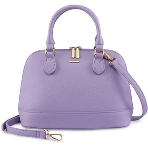 image:imageLOVEVOOK Purse for Women Crossbody Dome Satchel Handbag with Double ZipLight Purple