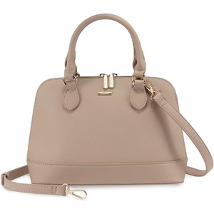 image:imageLOVEVOOK Purse for Women Crossbody Dome Satchel Handbag with Double ZipNude