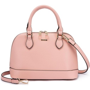 image:imageLOVEVOOK Purse for Women Crossbody Dome Satchel Handbag with Double ZipPink
