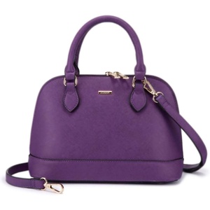 image:imageLOVEVOOK Purse for Women Crossbody Dome Satchel Handbag with Double ZipPurple