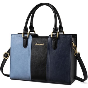 image:imageLOVEVOOK Purse for Women Vintage Leather Shoulder Handbag Small Ladies Satchel Tote Purse Top Handle Crossbody Bag for WorkBlackblue