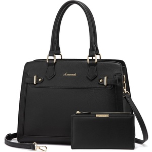 image:imageLOVEVOOK Purses and Handbags for Women Tote Shoulder Bag Satchel Purse and PU Leather Top Handle for ladiesBlack