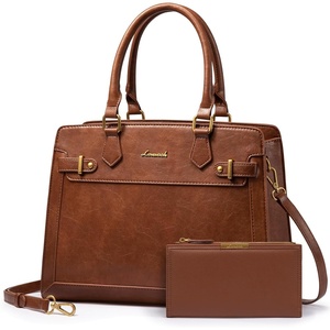 image:imageLOVEVOOK Purses and Handbags for Women Tote Shoulder Bag Satchel Purse and PU Leather Top Handle for ladiesBrown