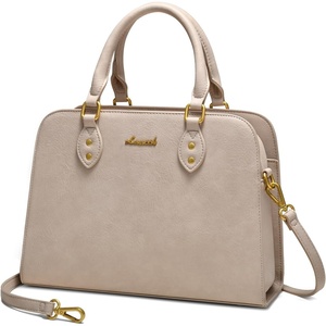image:imageLOVEVOOK Purses and Handbags for Women VintageStyle Leather Top Handle Shoulder Bag Satchel Tote Crossbody Purse for LadiesTaupe
