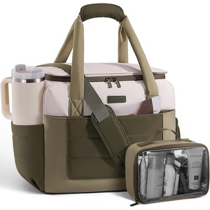 image:imageLOVEVOOK Small Gym Bag for Women amp Men with Wet Pocket26L Cute Waterproof Womens Gym Bag Travel Duffel Bags Workout BagConvertible Carry on Bag Overnight Bags Personal Item Travel Bag Been GreenLBeen Green  Offwhite
