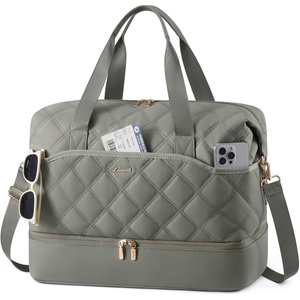 image:imageLOVEVOOK Travel Carry On Bag for Women Lightweight Weekender Bags with Shoe Compartment Wet Pocket Hospital Overnight Bags for Women Labor Delivery Personal Item Duffle Bag for Gym SportSage  Green
