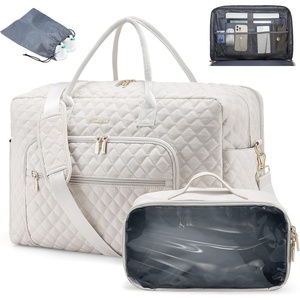 image:imageLOVEVOOK Travel Duffle Bag  Womens Weekender Carry On Overnight Laptop amp Gym Bag With ToiletryShoe Pocket Hospital Labor BagBeige