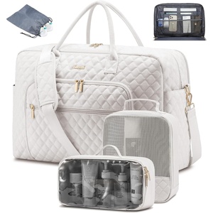 image:imageLOVEVOOK Travel Duffle Bag  Womens Weekender Carry On Overnight Laptop amp Gym Bag With ToiletryShoe Pocket Hospital Labor BagZ4pcsBeige