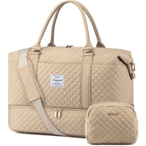 image:imageLOVEVOOK Travel Duffle BagWeekender Bags for Women with Shoe CompartmentCarry on Overnight Bag with Toiletry BagGym Duffel Bag with Wet Pocket Hospital Bags for Labor and DeliveryCoffee Brown