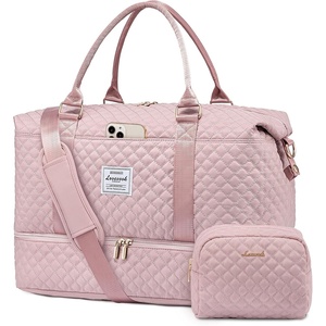 image:imageLOVEVOOK Travel Duffle BagWeekender Bags for Women with Shoe CompartmentCarry on Overnight Bag with Toiletry BagGym Duffel Bag with Wet Pocket Hospital Bags for Labor and DeliveryPinkb