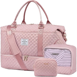 image:imageLOVEVOOK Travel Duffle BagWeekender Bags for Women with Shoe CompartmentCarry on Overnight Bag with Toiletry BagGym Duffel Bag with Wet Pocket Hospital Bags for Labor and DeliveryPink