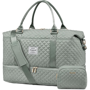 image:imageLOVEVOOK Travel Duffle BagWeekender Bags for Women with Shoe CompartmentCarry on Overnight Bag with Toiletry BagGym Duffel Bag with Wet Pocket Hospital Bags for Labor and DeliveryDark Gray GreenL
