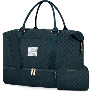 image:imageLOVEVOOK Travel Duffle BagWeekender Bags for Women with Shoe CompartmentCarry on Overnight Bag with Toiletry BagGym Duffel Bag with Wet Pocket Hospital Bags for Labor and DeliveryPeacock Blueb