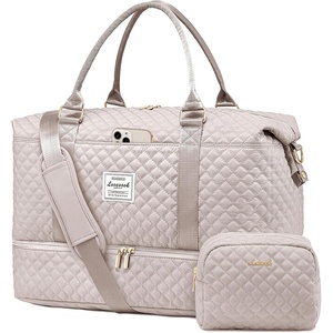 image:imageLOVEVOOK Travel Duffle BagWeekender Bags for Women with Shoe CompartmentCarry on Overnight Bag with Toiletry BagGym Duffel Bag with Wet Pocket Hospital Bags for Labor and DeliveryAntiquewhiteb