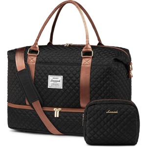 image:imageLOVEVOOK Travel Duffle BagWeekender Bags for Women with Shoe CompartmentCarry on Overnight Bag with Toiletry BagGym Duffel Bag with Wet Pocket Hospital Bags for Labor and DeliveryBlackBrown